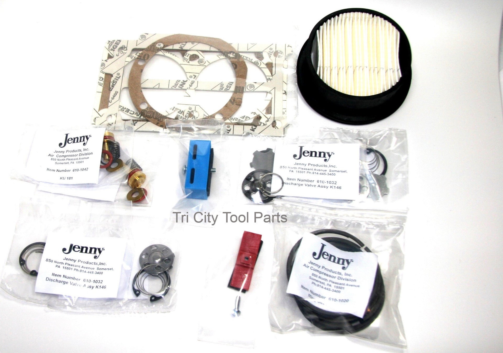 610-1304 Jenny / Emglo 421-1102 KU Air Compressor Pump Repair Kit