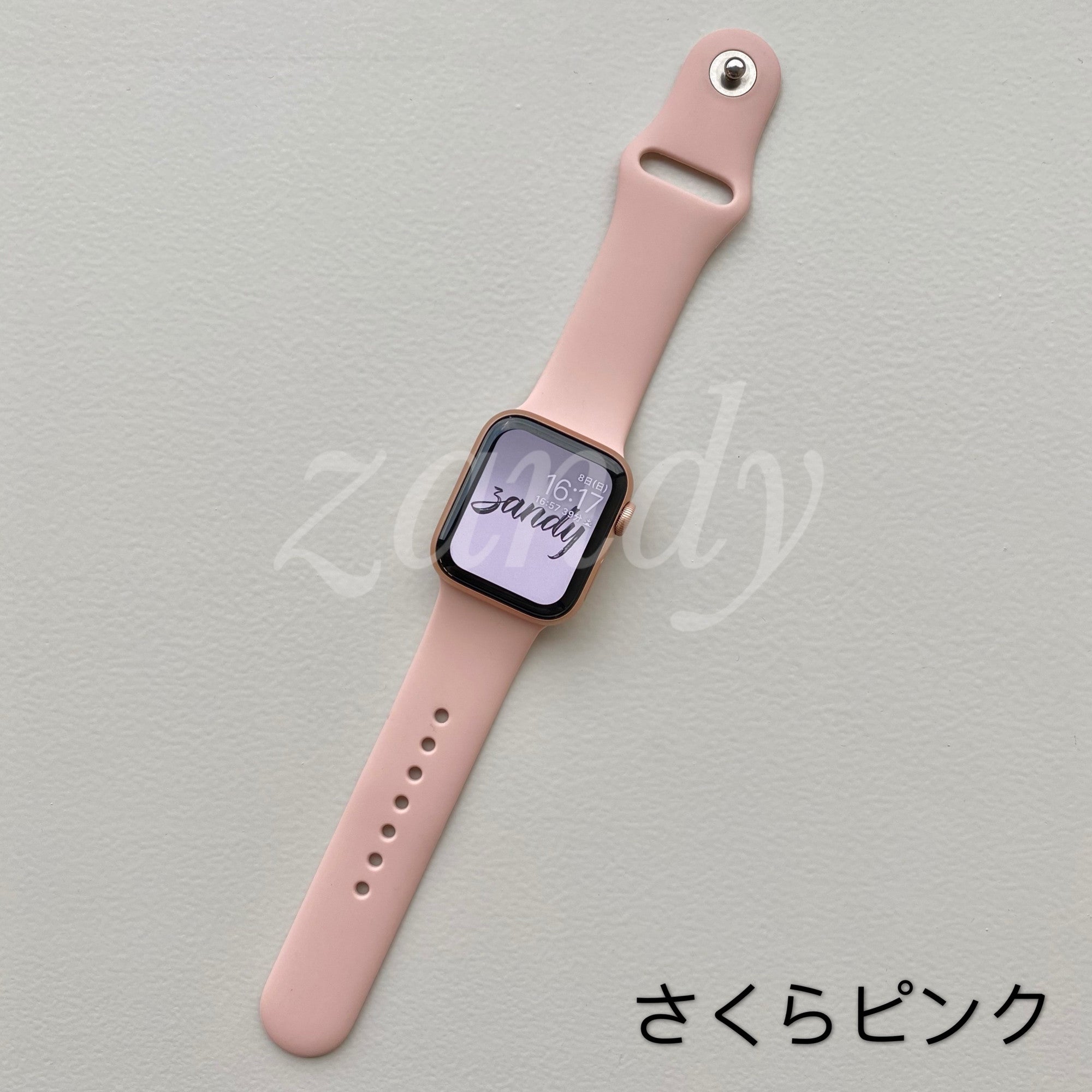 プレゼント Apple watch バンド ストレッチ 42 44 45ｍｍ ピンク kids