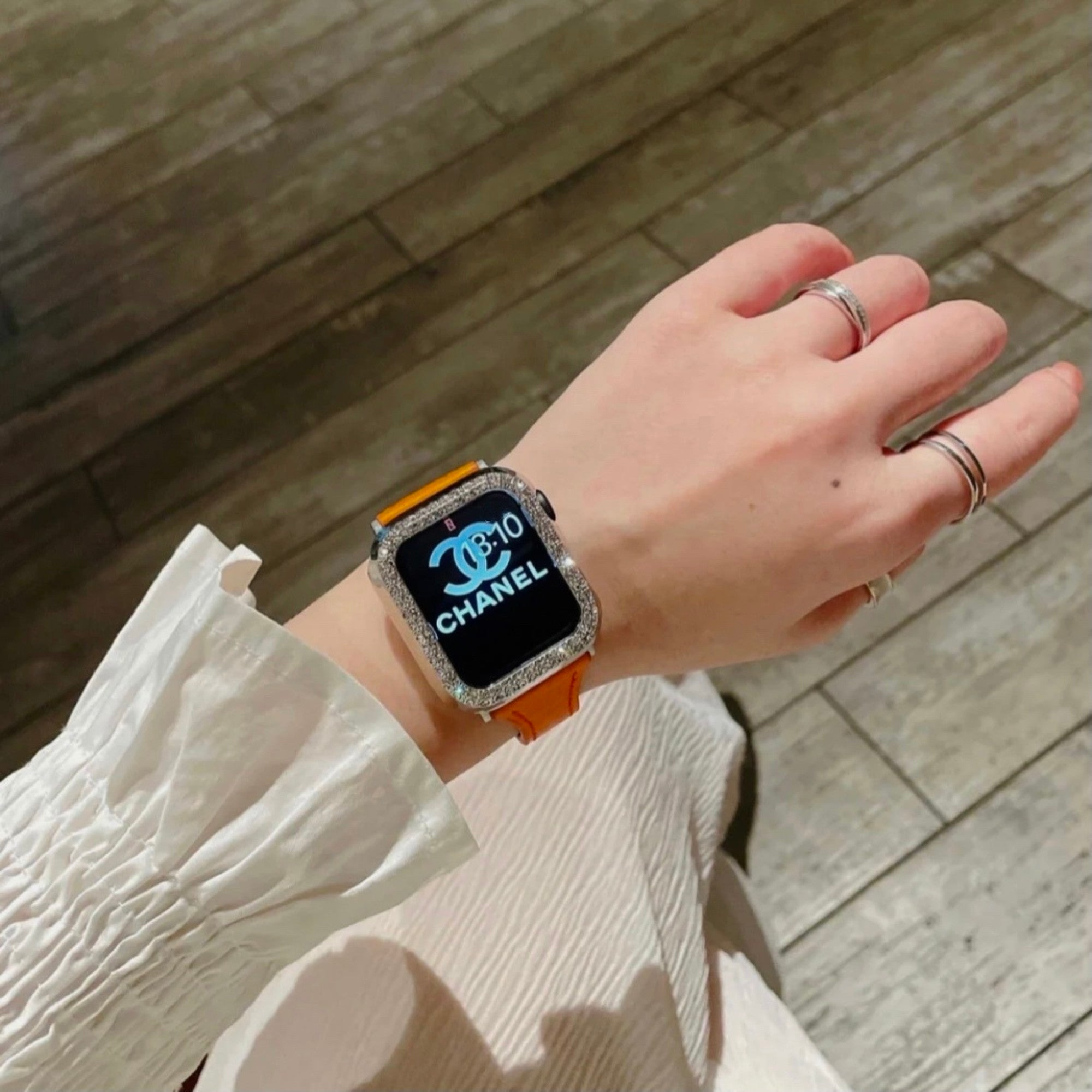 即出荷】【即出荷】Apple Watch ステンレス ケース バンド 44mm 金