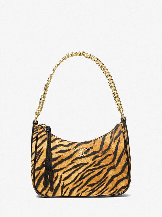 Michael Kors Jet Set Charm Small Tiger Print Nylon Shoulder Bag