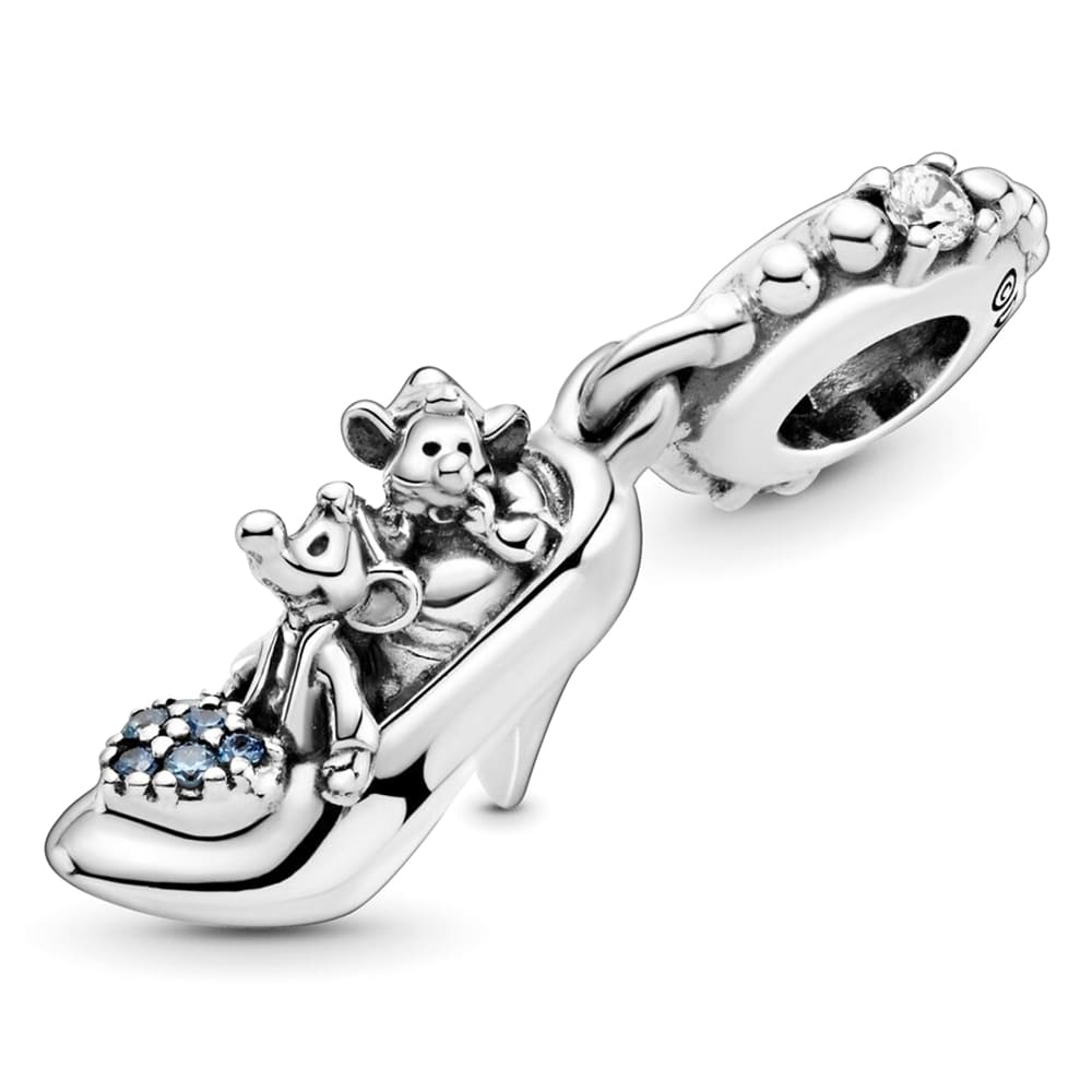 Disney Cinderella Glass Slipper & Mice Dangle Charm