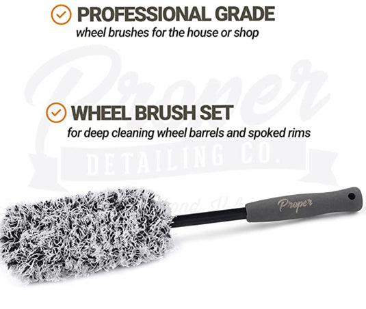 Barrel Blade - Microfiber Wheel Brush - Flat Head, Removable Cover, Firm  and Bendable