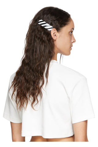 Off white hair clip