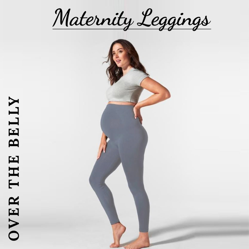 Buy Crazy ChickLadies Maternity Over Bump Stretchy Adjustable Full Ankle  Length Leggings Online at desertcartDenmark