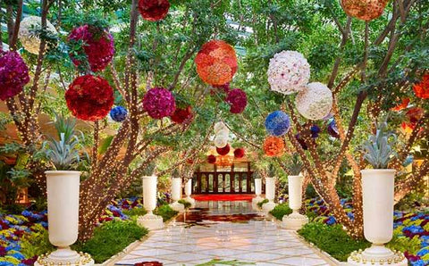 elaborate floral arrangement at the Wynn Hotel