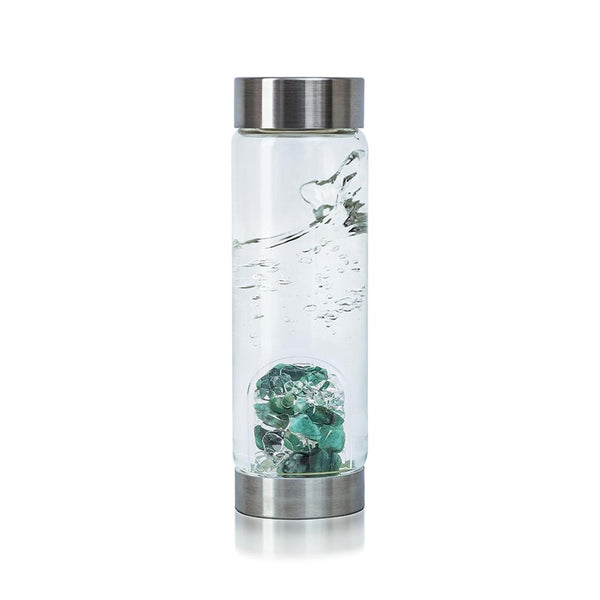 Glass water bottles with Gems Stones