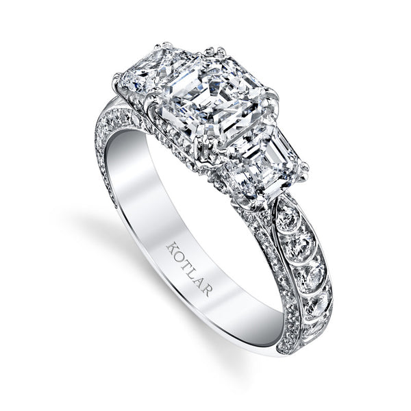 Harry Kotlar Diamond and Platinum Three Stone Ring – Seattle Jewelry ...