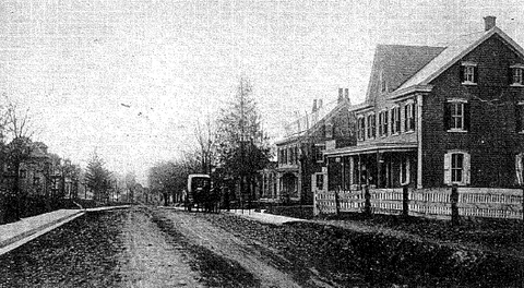 Main street of Chalfont Borough Bucks County Pennsylvania