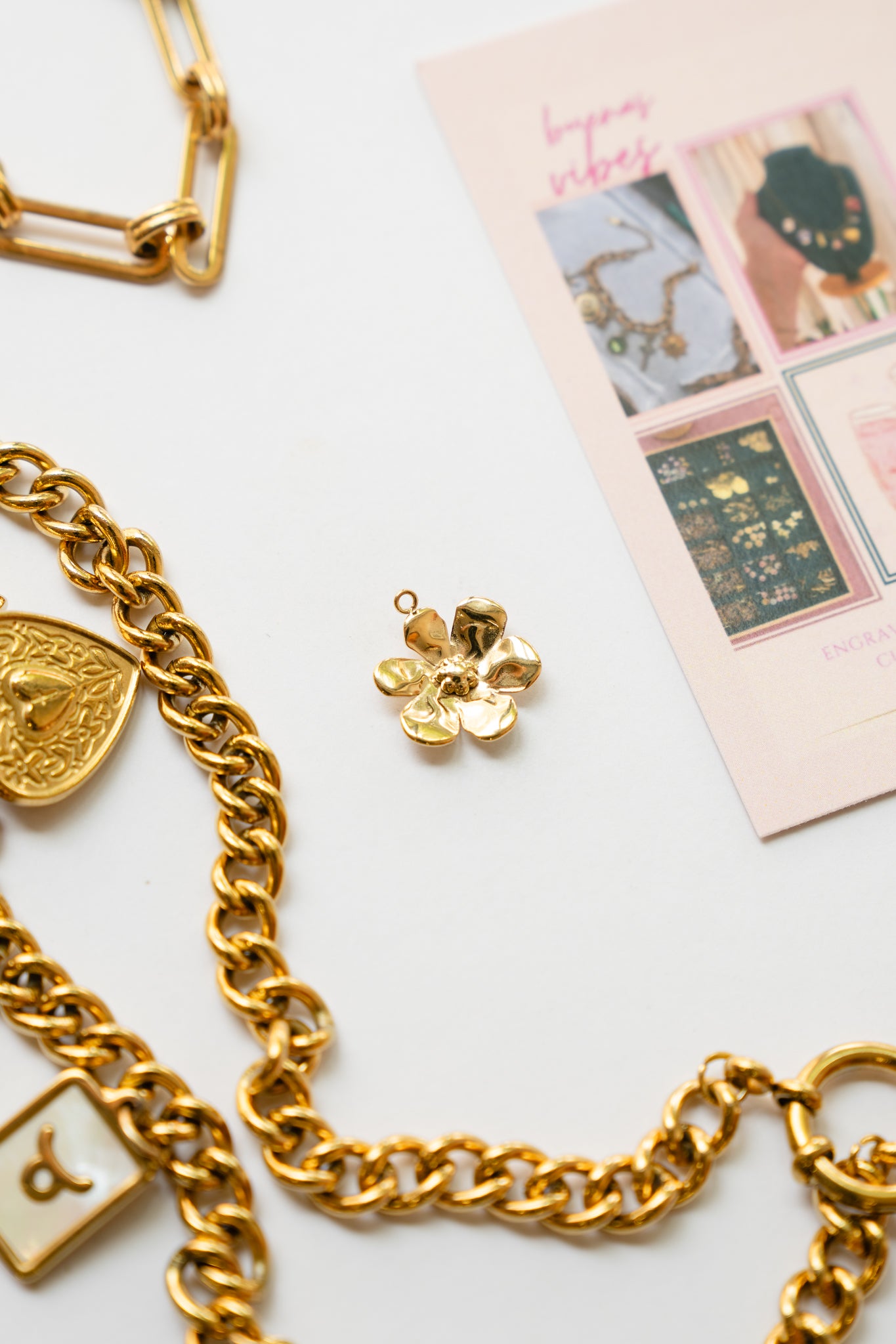 Gold Blooming Flower Charm