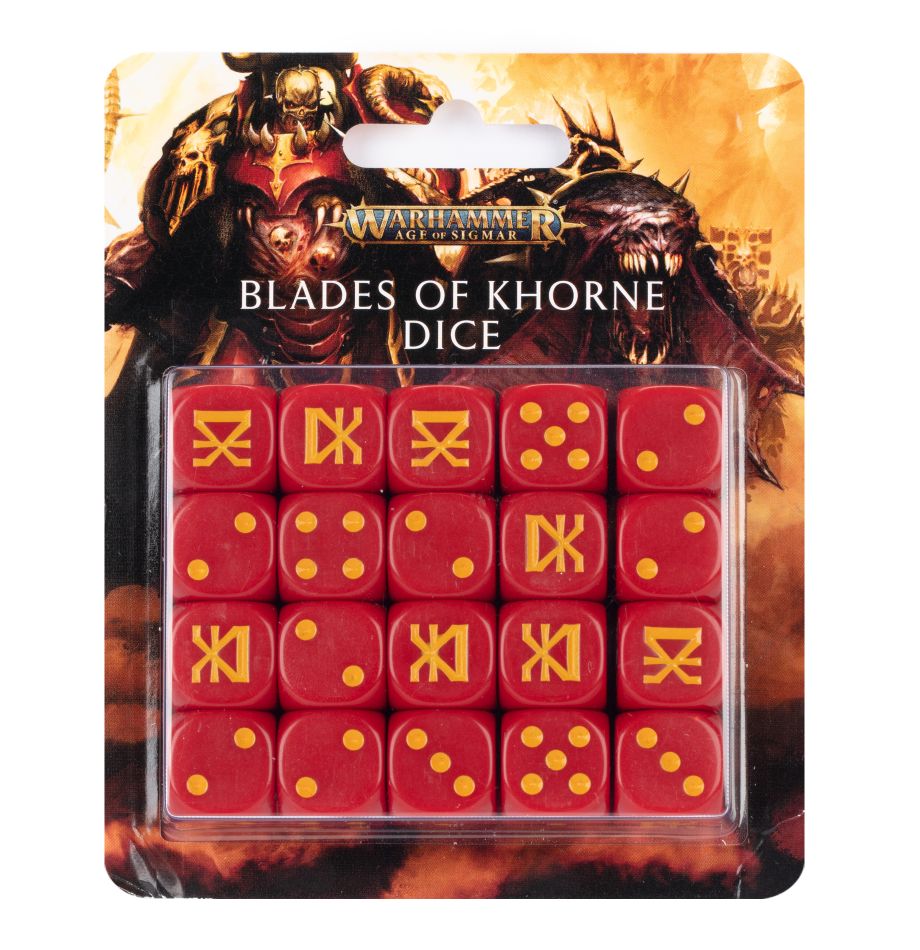 Age of Sigmar Blades of Khorne Dice Set — Replay Games Store