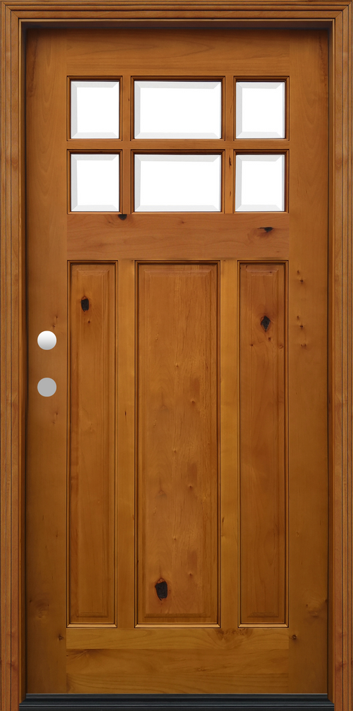 Alder Door Stained With Red Mahogany Stain Wood - Doors by Decora