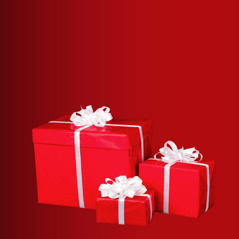 Christmas Gifts in a red background