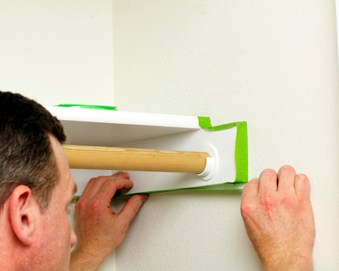Green painters tape paint renovation art walls