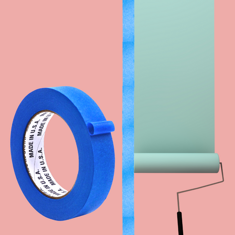 Painting the House with Blue Painter Tape
