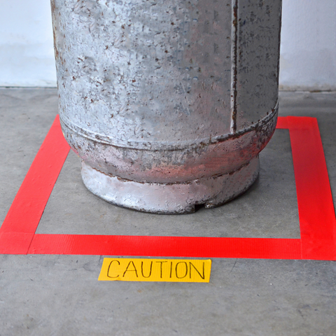 Floor marking with duct tape industrial use heavy duty