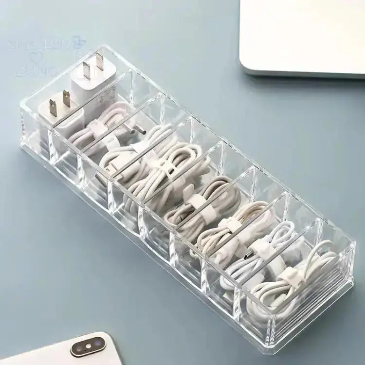 Plastic Data Line Storage Container for Desk