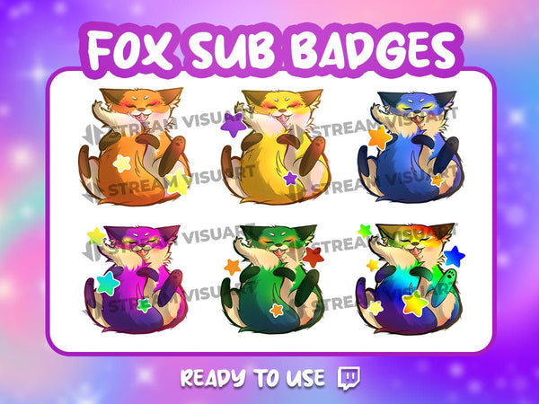 Kitsune Mask Twitch Badges - Gaming Visuals