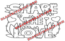 Share the Love Pocket Size Coloring Book