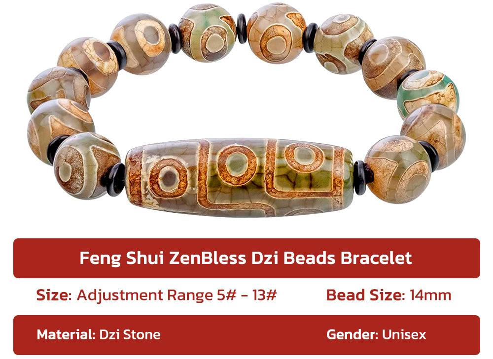 Maya Treasure Dzi Beads Feng Shui Bracelet