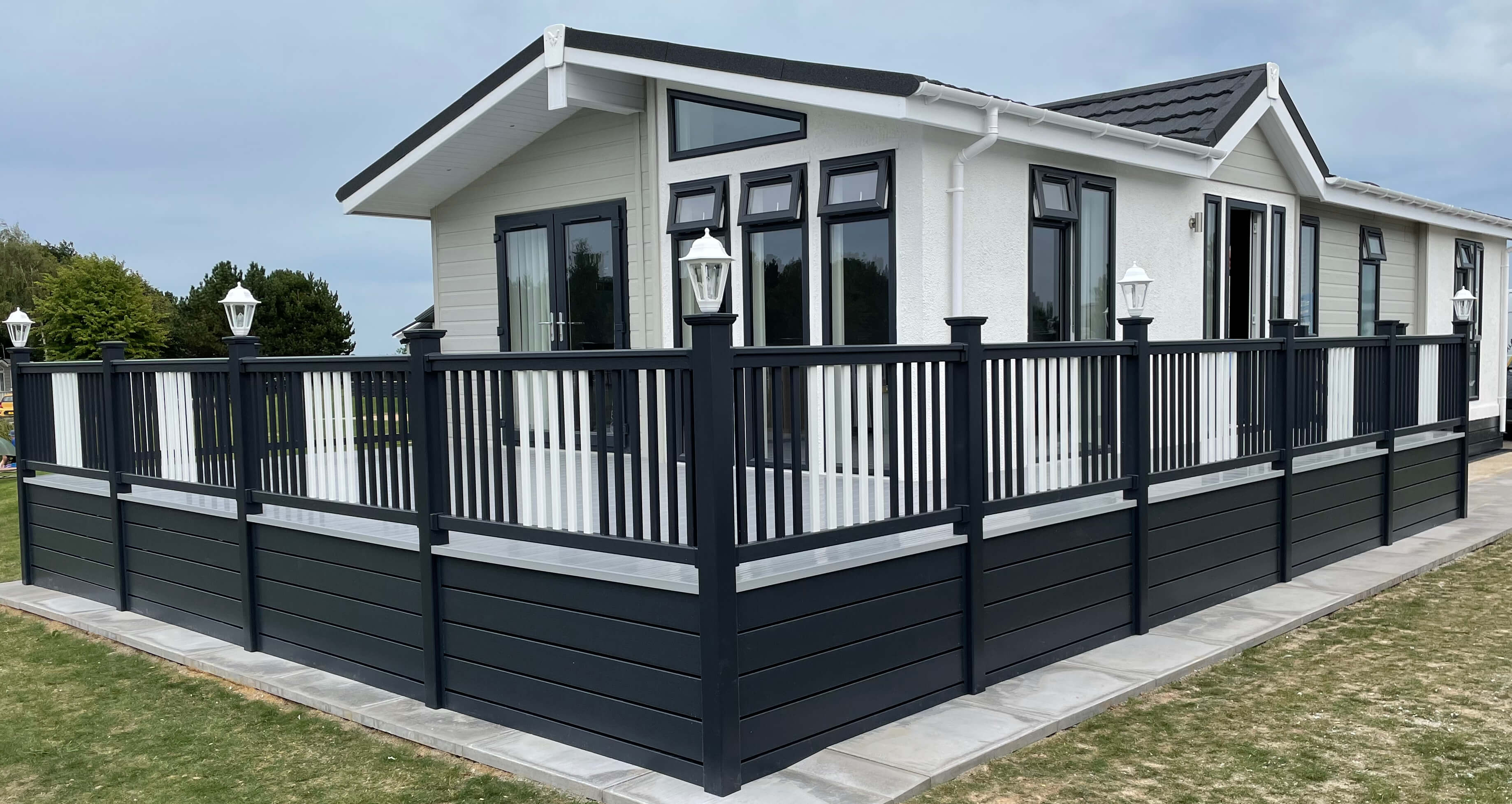 Caravan balustrade and decking 