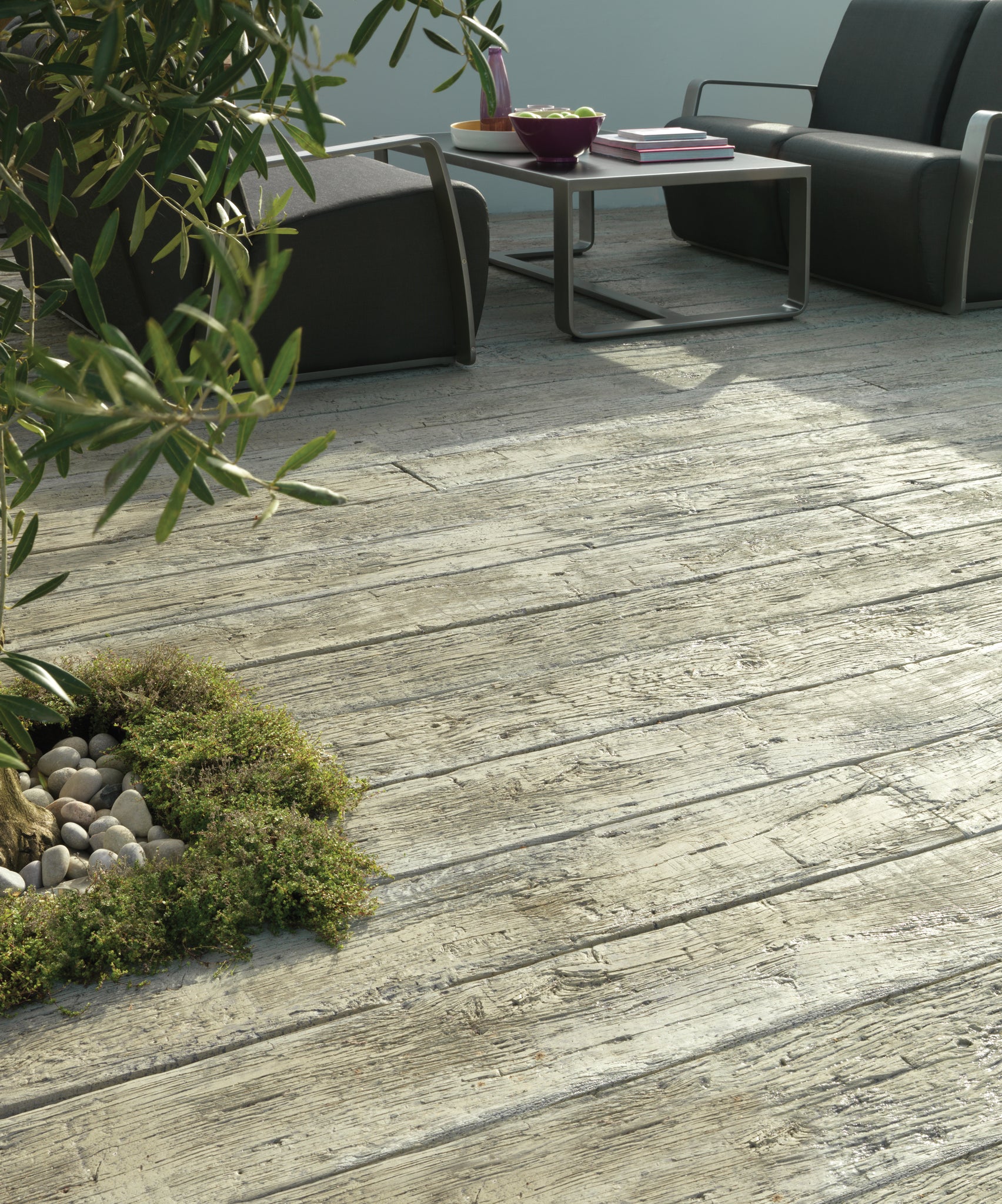 Millboard weathered oak vintage composite deck board