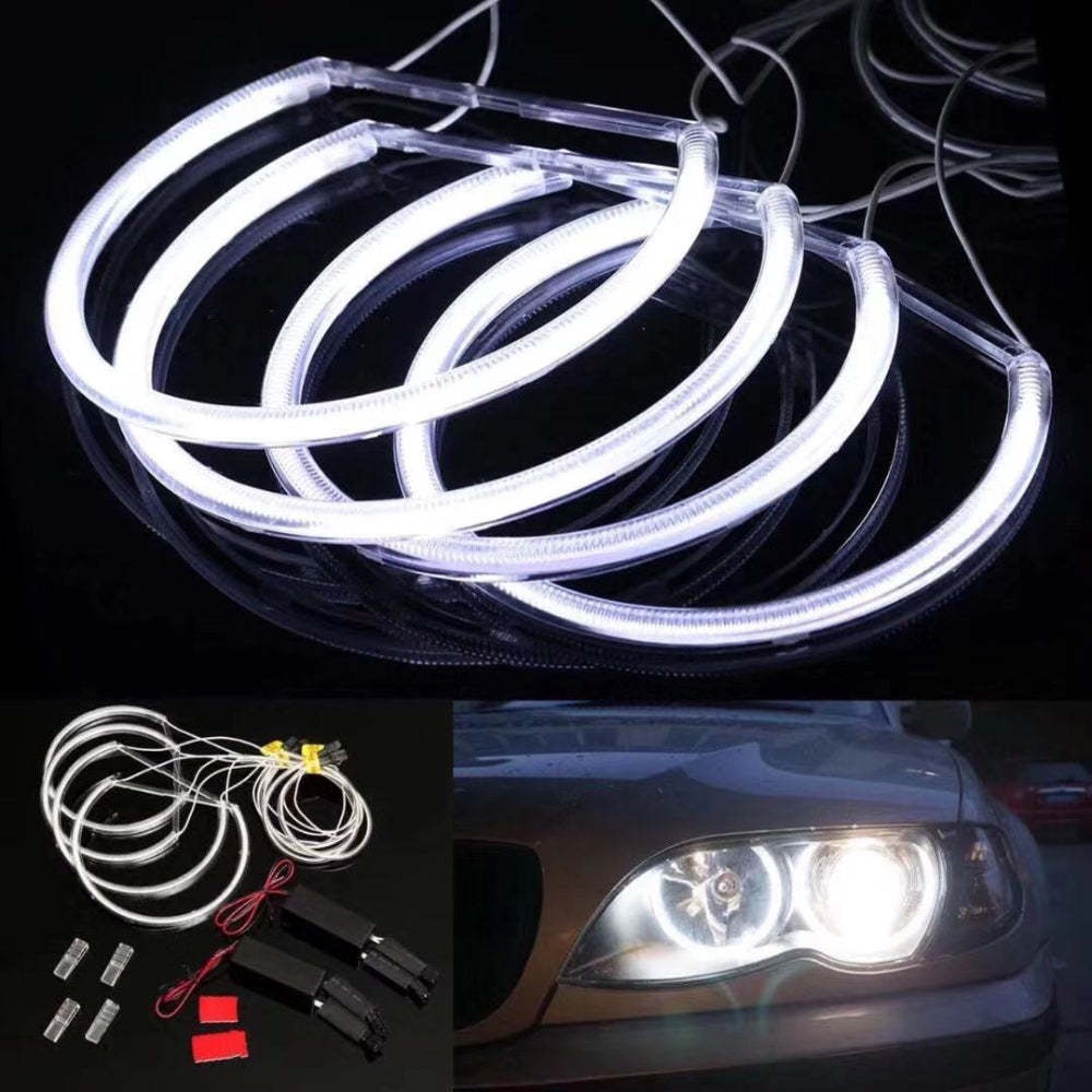 White Halo Rings SMD Light LED Angel Eyes Kit For BMW 3 5 7 Series E36 E46  E39 E38 730iL 735i 320i 540i Car-styling 131mm 146mm - AliExpress