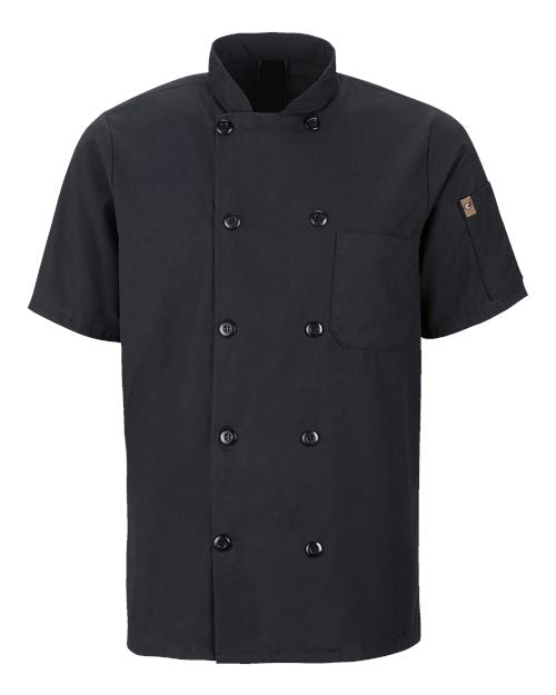 Chef Designs Mimix™ Short Sleeve Chef Coat with OilBlok 046X Plus Size