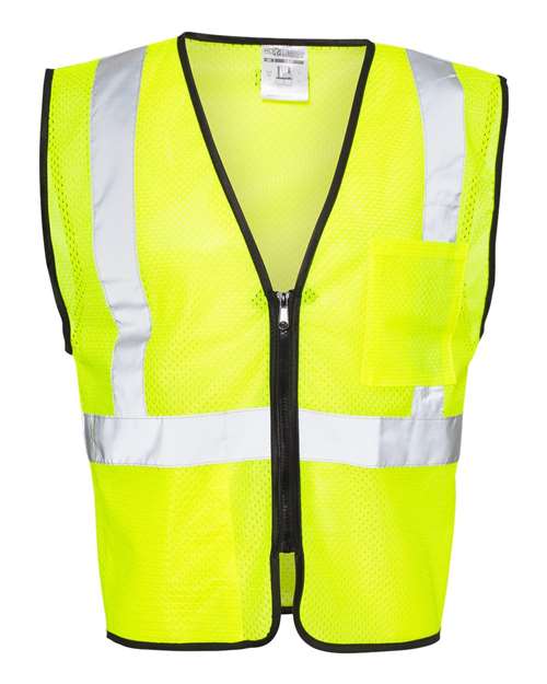 Kishigo Double-Pocket Zippered Economy Class 2  Vest 1537-1538