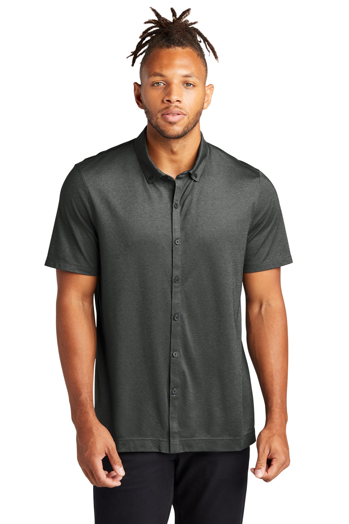 Mercer+Mettle ® Stretch Pique Full-Button Polo MM1006 Plus Size