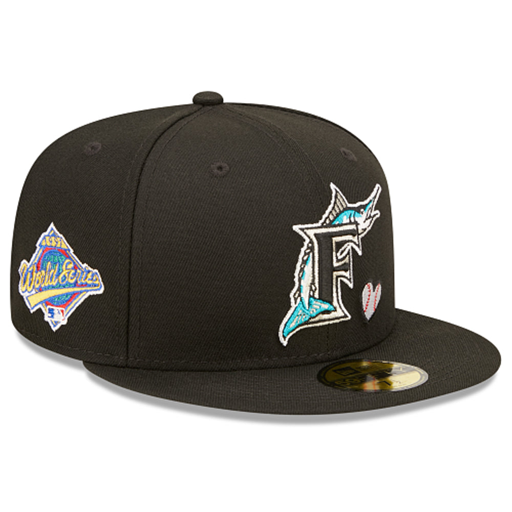 New Era Florida Marlins Citrus Pop 59FIFTY Fitted 7 1/2 / Black/Neon Yellow
