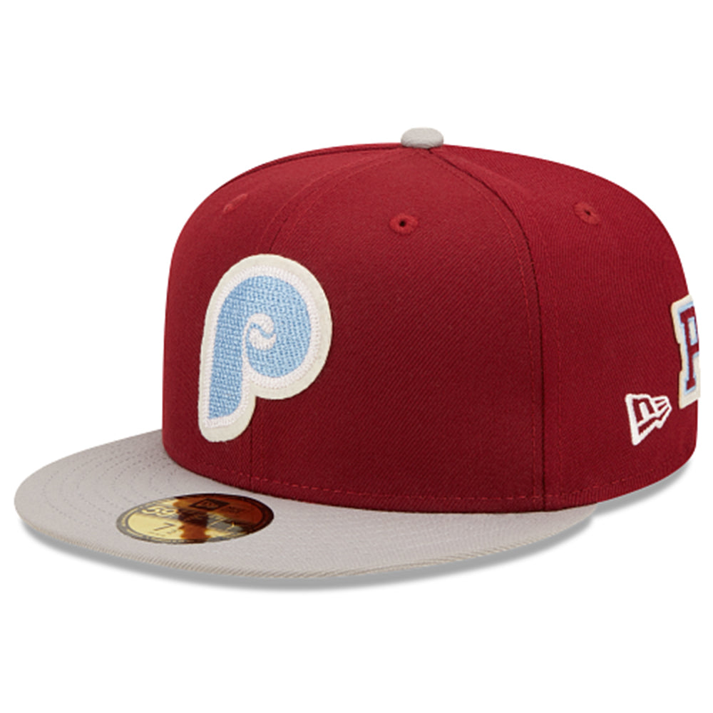 Men's Philadelphia Phillies New Era Maroon 2022 World Series Side Patch  59FIFTY Fitted Hat