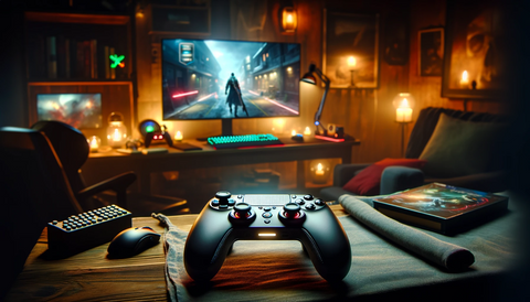 Wireless PC Game Controllers on table Enhancing Your Gaming Experience