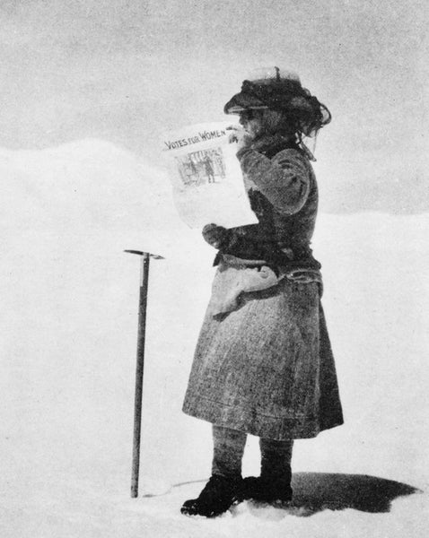 Fanny Bullock Workman on a glacier in 1917