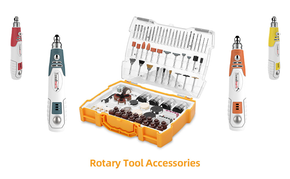 TOWALLMARK Rotary Tool Accessories Kit 300Pcs Universal Shank Fitment with Drill Bits