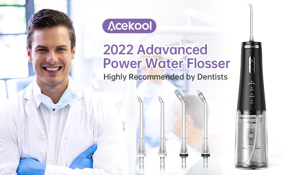 ACEKOOL Water Flosser FP1 Cordless Water Dental Flosser Teeth Cleaner