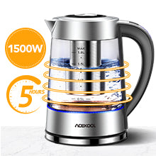 ACEKOOL Electric Kettle KB1 1.8L Glass Keep Warm Tea Kettle