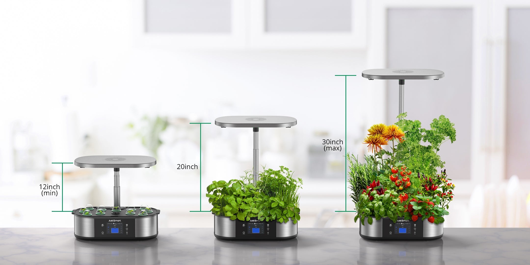 JustSmart GS1 Basic 4-in-1 Automatic Hydroponic Growing System for Indoor Garden