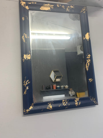 Navy and gold upcycled mirror | Styled By Melissa studio