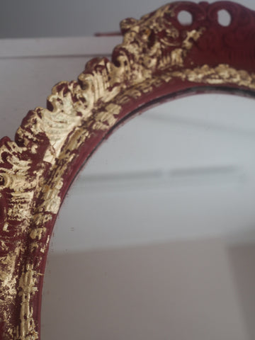 Red and gold French baroque style mirror  | Styled By Melissa creative studio