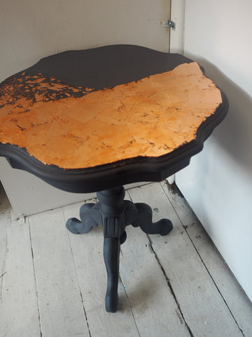 Grey and copper upcycled side table | Styled By Melissa creative studio