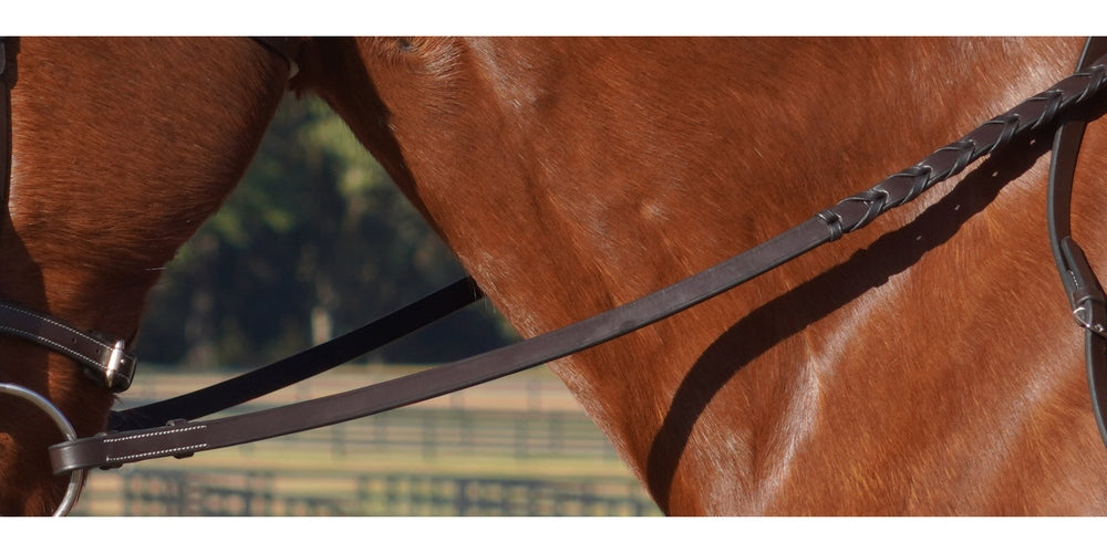 FLEX RIDER LACED REINS, FULL SIZE, 55" CHOCOLATE