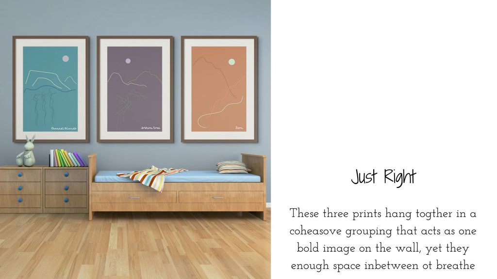 Channel Islands, Joshua Tree and Zion Fine Art Prints bu Juliana2me hanging ion a Children's Room