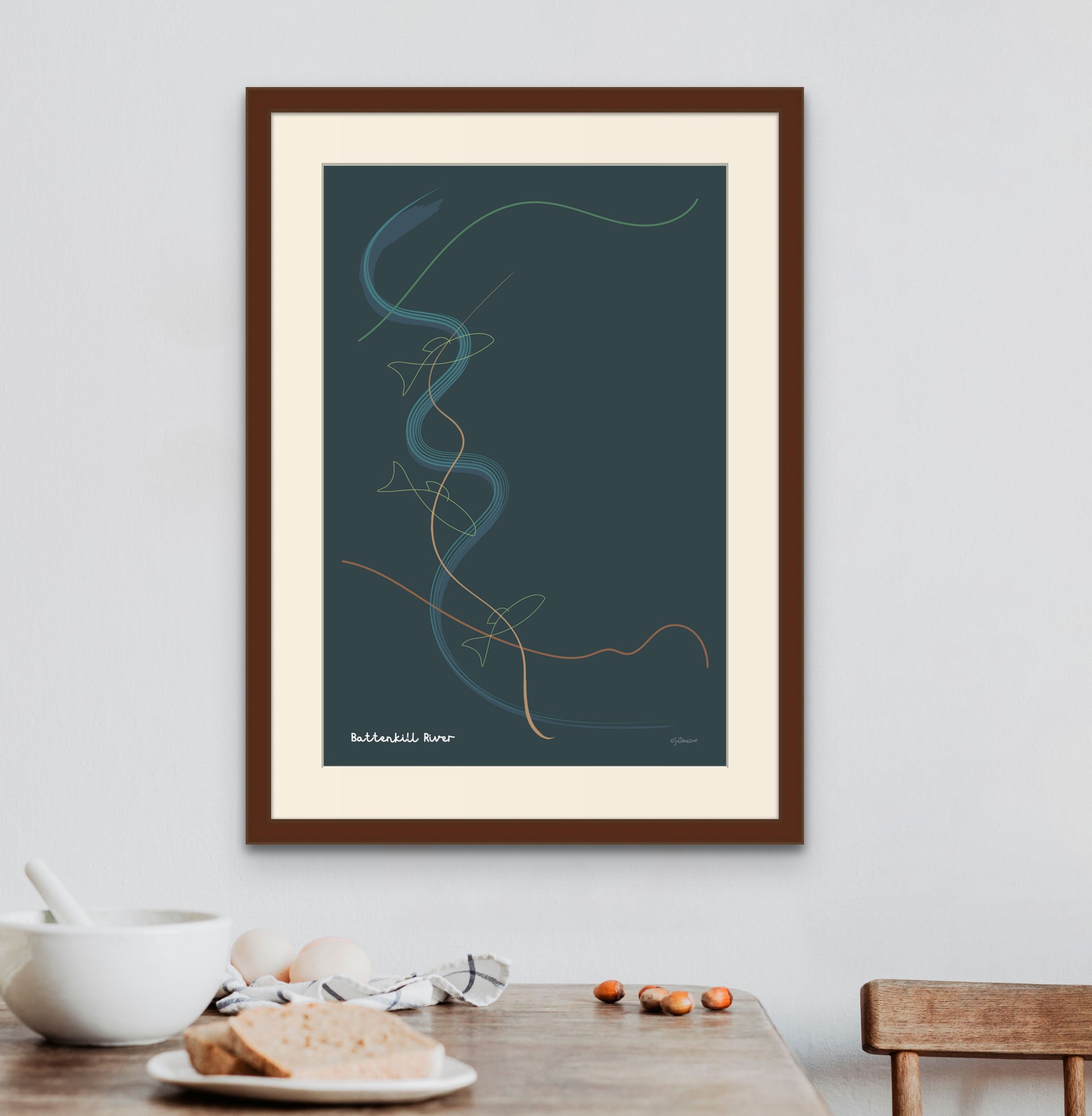 Battenkill River Minimalistic Fine Art Print by Juliana2me