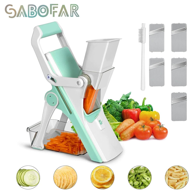 5-in-1 vegetable cutter slicer multi functional veggie chopper slicer-mandolin chopper meat chopper kitchen accessories