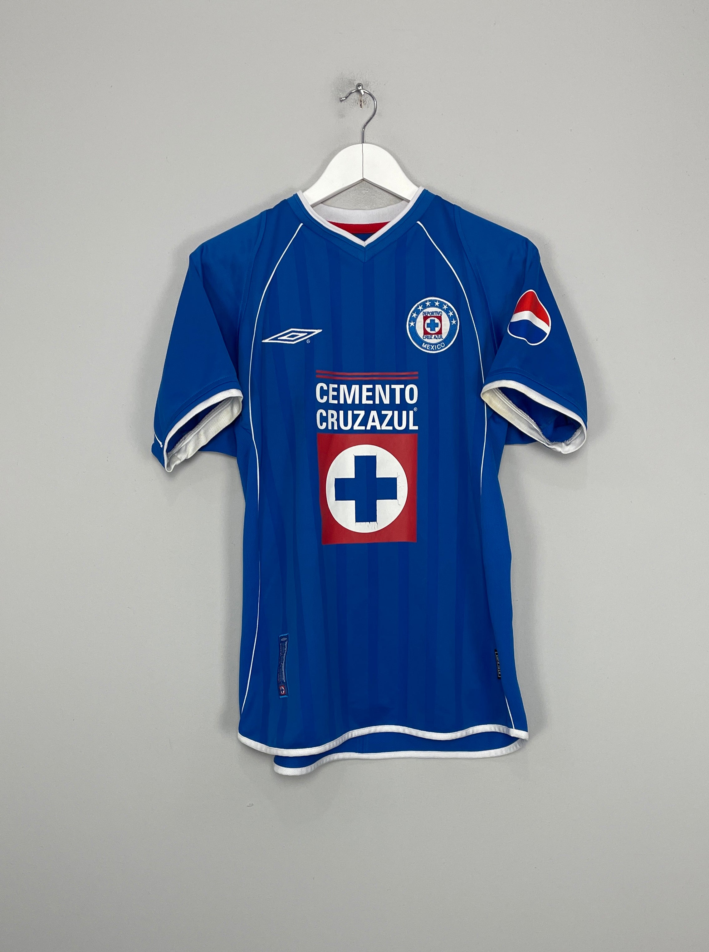 2001/03 CRUZ AZUL HOME SHIRT (S) UMBRO