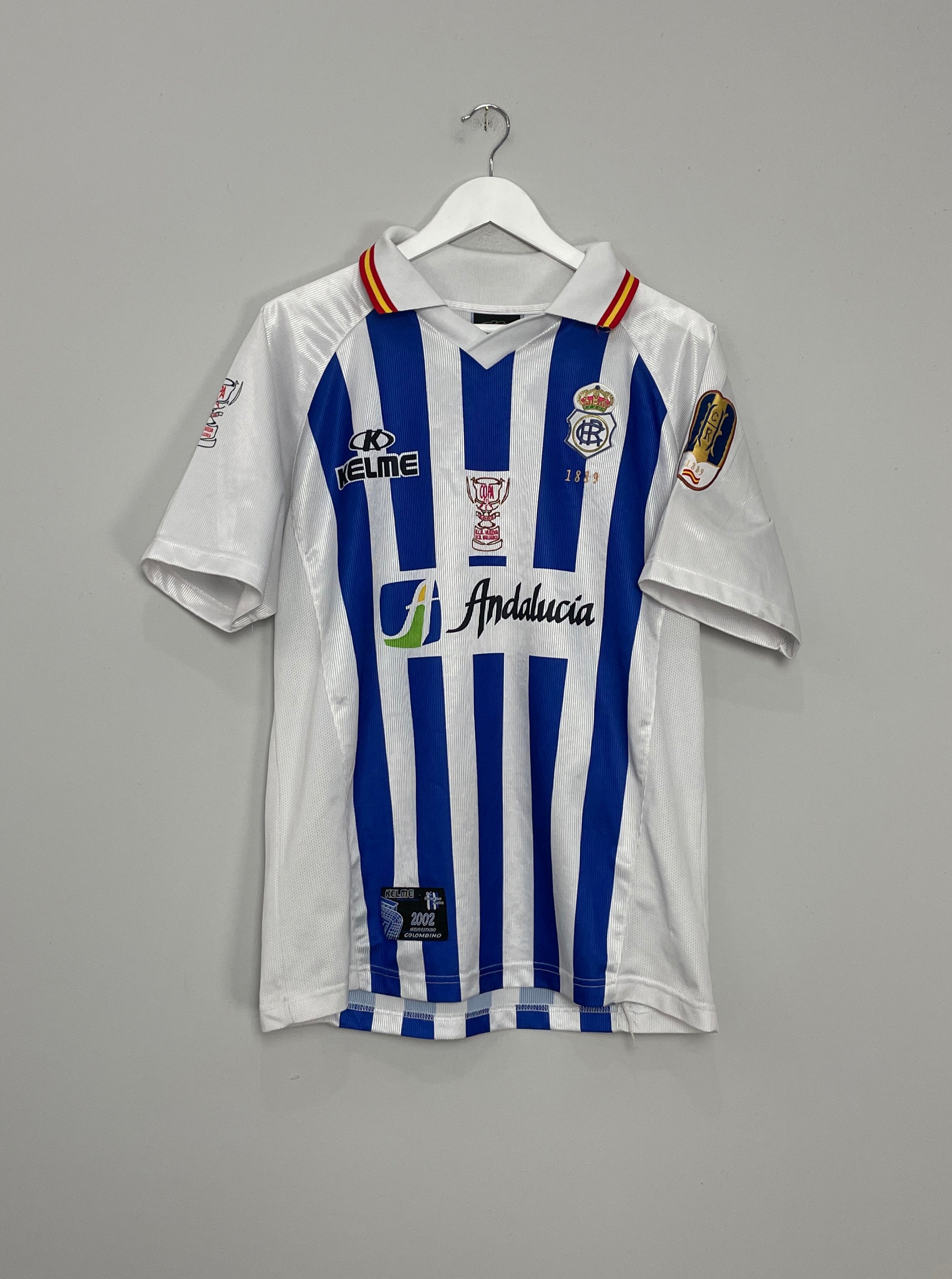 2003/04 RECREATIVO HUELVA *COPA DEL REY* HOME SHIRT (M) KELME