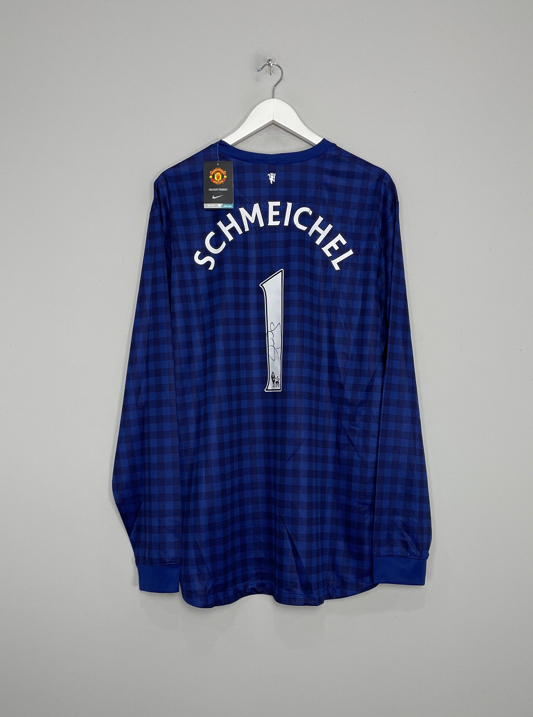 2012/13 MANCHESTER UNTED SCHMEICHEL #1 *SIGNED* BNWT GK SHIRT (XXL) NIKE