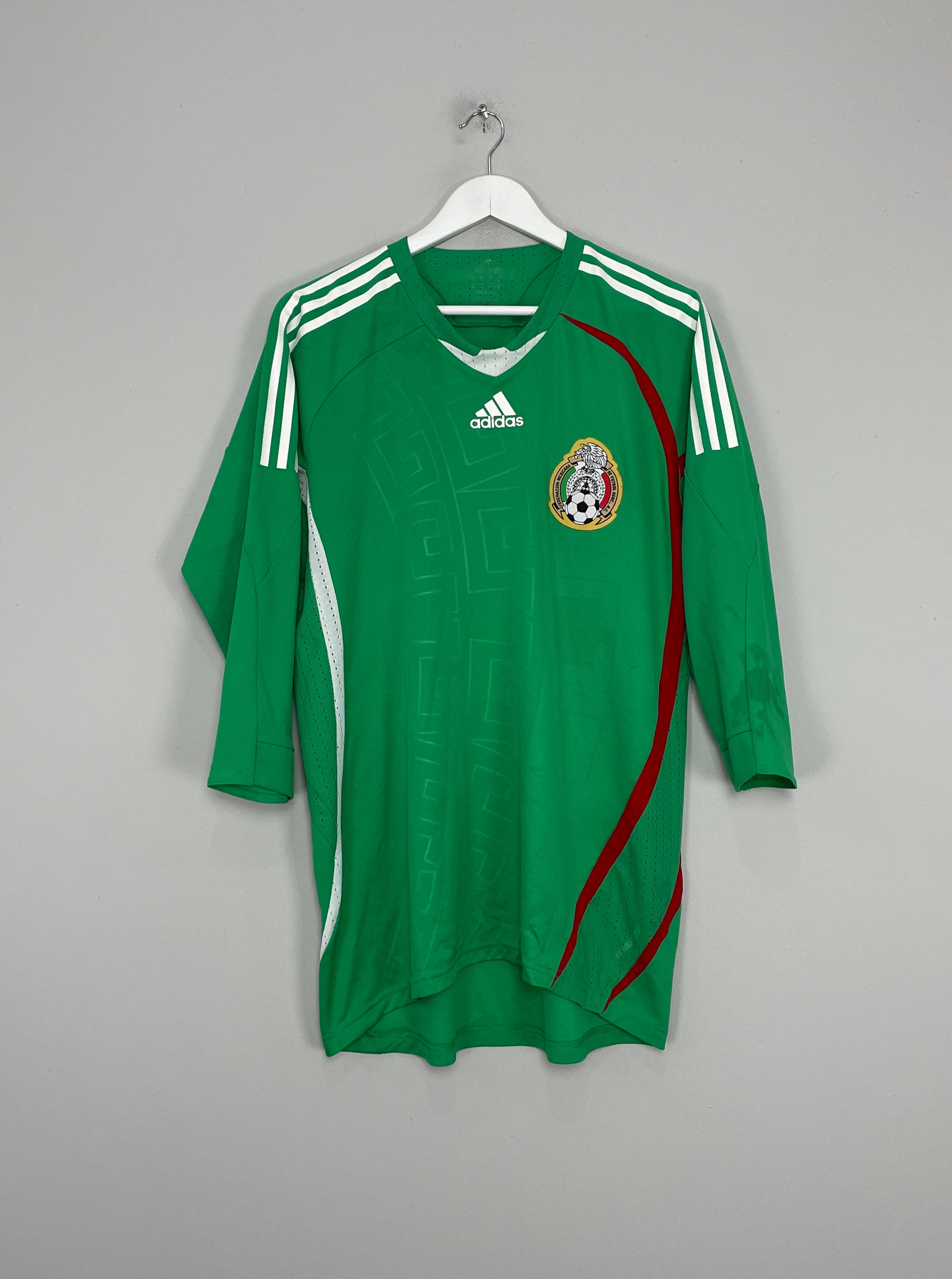 2008/10 MEXICO 3/4 SLEEVE *PLAYER ISSUE* HOME SHIRT (L) ADIDAS
