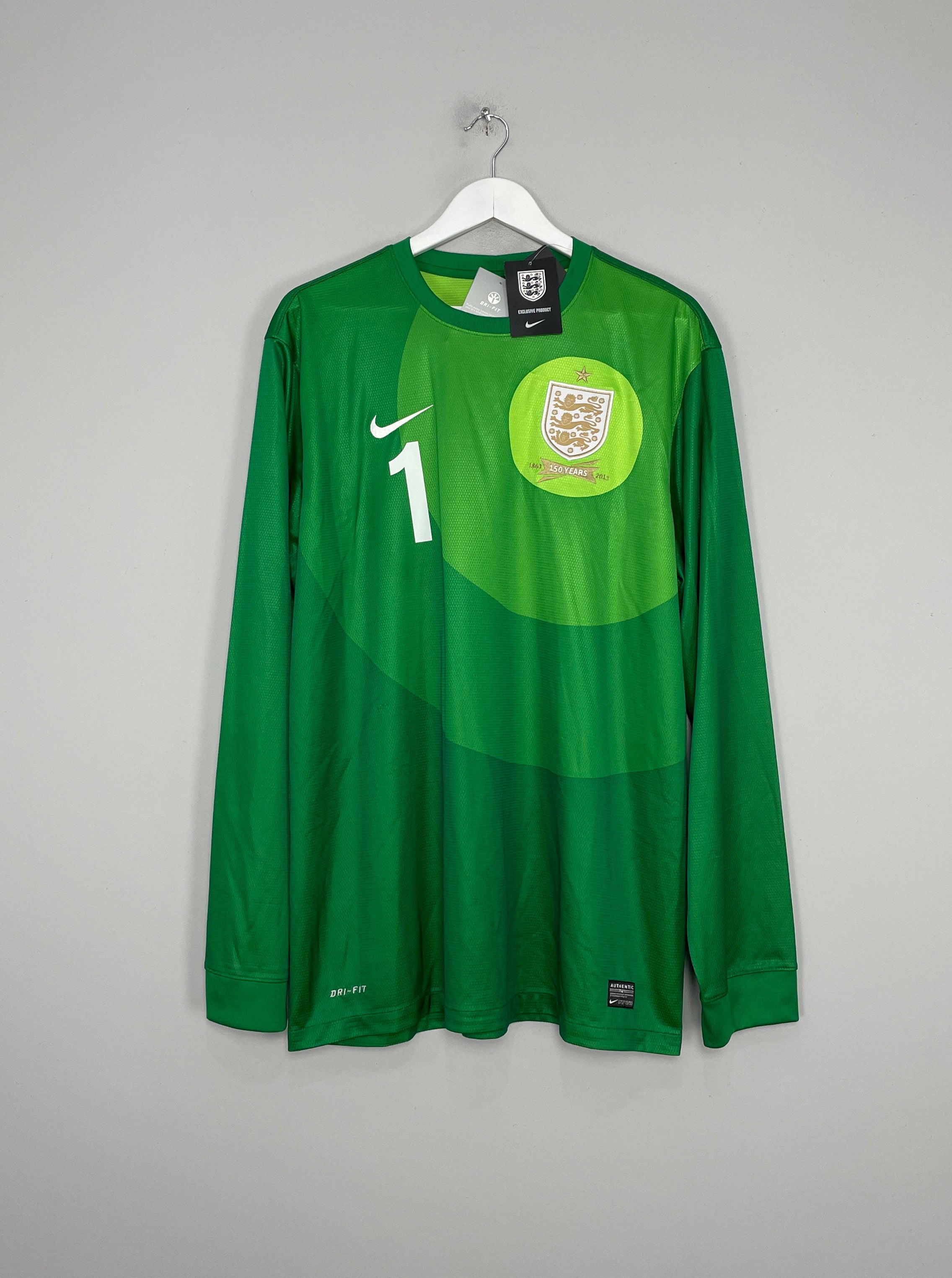 2013/14 ENGLAND HART #1 *150 YEARS* BNWT GK SHIRT (XL) NIKE