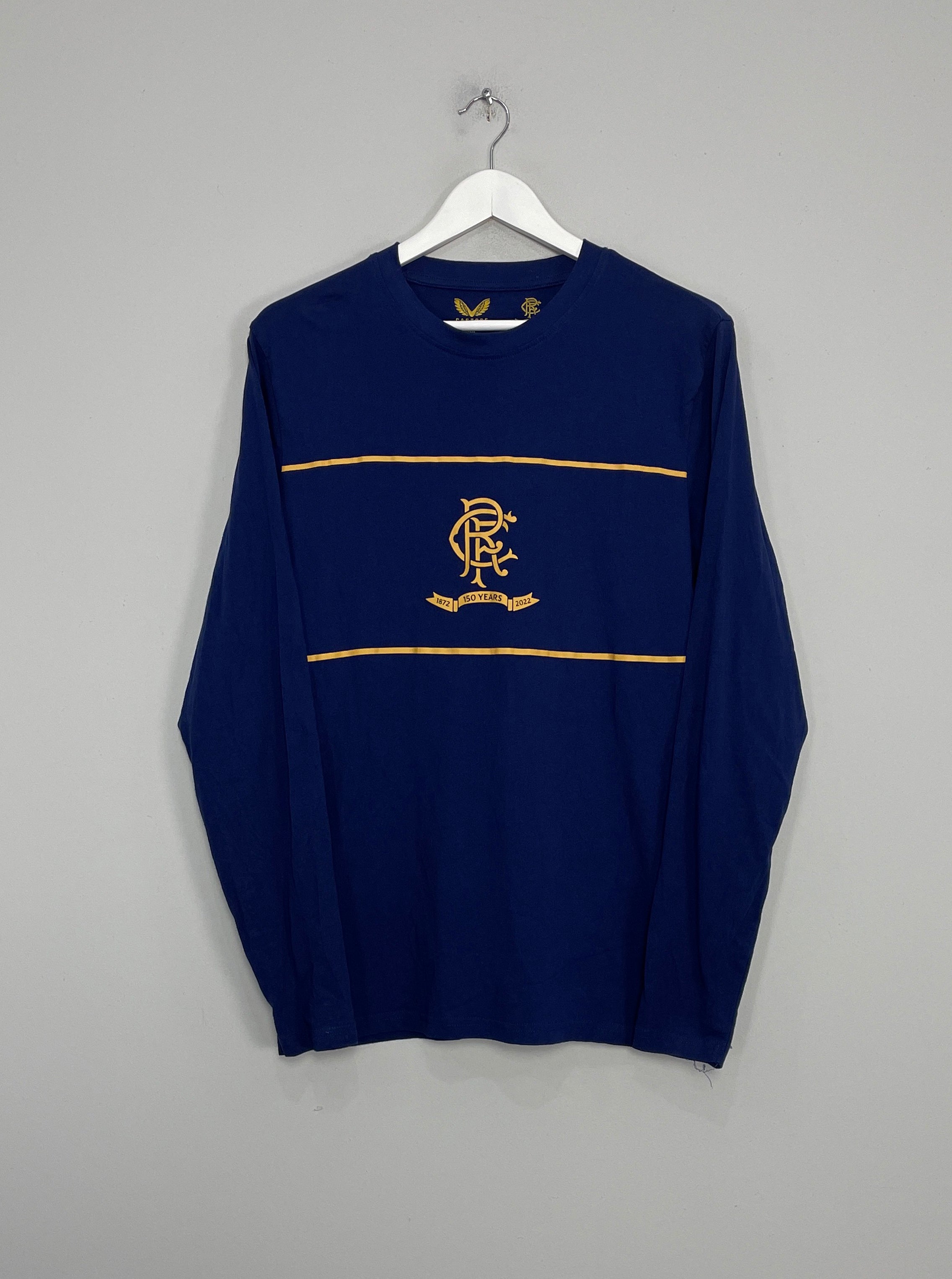 2021/22 RANGERS L/S 150 YEARS T-SHIRT (M) CASTORE